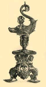 Lampa v podobě mořského tvora podobného Sfingě, c1510-1530, 1881. od W. W. McCarty