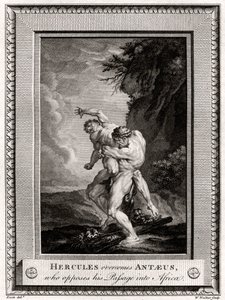 Herkules překonává Antaea, který se staví proti jeho průchodu do Afriky, 1775