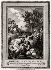 Myrrha, penzionovaná v zemi Sabeanů, je vysvobozena z Adonise..., 1775