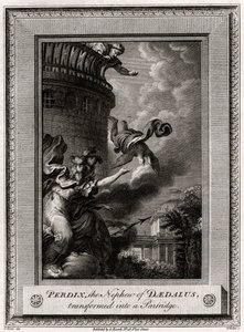 Perdix, synovec Daedalus, proměněný v Koroptev, 1774