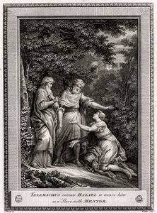 Telemachus prosí Hazaela, aby ho přijal jako otroka s Mentorem, 1775