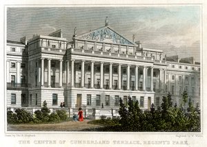 Centrum Cumberland Terrace, Regents Park, Londýn, 1829.
