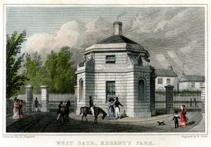 West Gate, Regents Park, Londýn, 19. století.