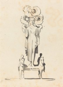 Bronzová postava Minervy, nalezená v Barrowof Achilles od W. Walton after John Flaxman