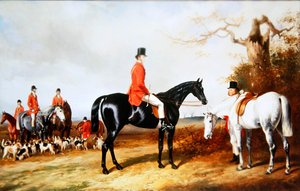 Setkání buckhoundů Jeho Veličenstva (olej na plátně) od W. and Barraud H. Barraud