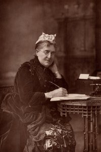 ""Elizabeth Lynn Linton (1822-1898) anglická spisovatelka, spisovatelka, novinářka a bojovnice za práva žen. (woodburytype)