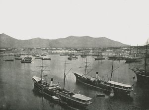 Celkový pohled na přístav, Palermo, Sicílie, Itálie, 1895. od W and S Ltd