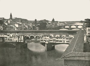 Ponte Vecchio, Florencie, Itálie, 1895. od W and S Ltd