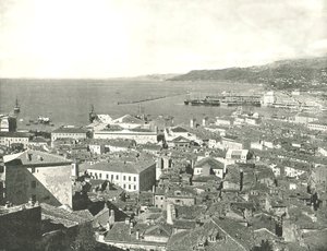 Město a přístav, Terst, Itálie, 1895. od W and S Ltd