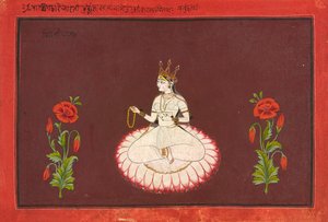 Saraswati, folio ze série Goddess, ca. 1680-1700. od Wajid