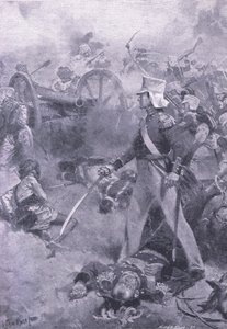 Chilianwala, 13. ledna 1849: Ilustrace z knihy Britské bitvy na souši a na moři , 1915 od Wal Paget