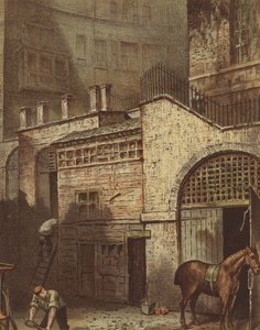 Buildings and Stairs, dolní část Salisbury Street, Adelphi, Strand (chromolitho) od Waldo Sargeant