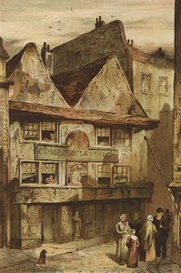 Dům Nell Gwynne, Drury Lane, Strand (chromolitho)
