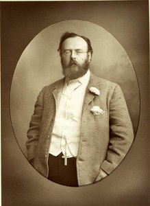 Portrét Roberta Buchanana (1841-1901) (černobílá fotografie) od Walery Rzewuski