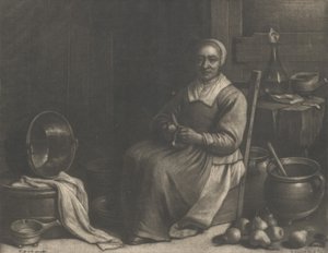 Žena, která loupala hrušky, polovina 17. století. od Wallerant Vaillant