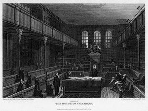 Komora Dolní sněmovny, Westminster, Londýn, 1815. od Wallis