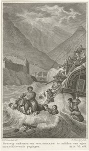 Smrt Woltemade na mysu Dobré naděje, 1773 od Walraad Nieuwhoff