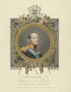 Portrét císaře Alexandra I. 1777-1825, 1825 od Walraad Nieuwhoff