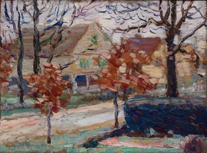 Pohled na Melrose Street z verandy Spiersových od Walt Kuhn