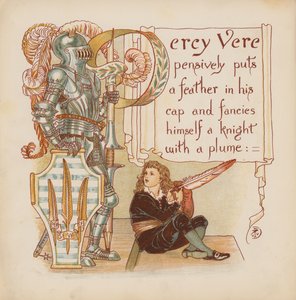 Ilustrace pro Pothooks and Perseverance od Waltera Cranea (barevná litografie) od Walter (after) Crane