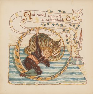 Ilustrace pro Pothooks and Perseverance od Waltera Cranea (barevná litografie) od Walter (after) Crane