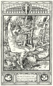 The Goose Girl (rytina) od Walter (after) Crane
