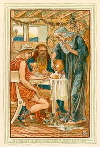 Cizinci se baví (barevná litografie)