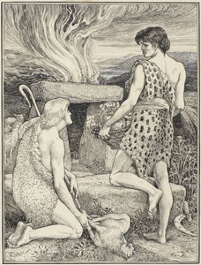 Kain a Ábel od Walter Crane (signed by artist)
