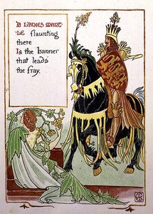 Dámský plášť z „Květinové fantazie ve staré anglické zahradě“ od Walter Crane