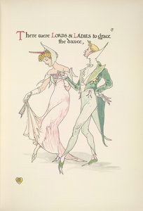 Mladý muž a žena se připravují k tanci od Walter Crane