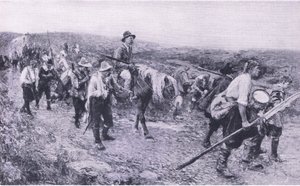 After Sedgemoor, ilustrace z britských bitev na zemi a moři, 1915 od Walter Crane