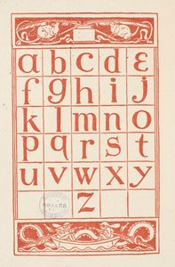 Abecední tabulka pro „Zlatý základ“. od Walter Crane