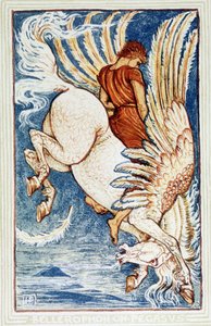 Bellerophon na Pegasu od Walter Crane