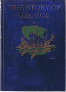 Design přední desky, ilustrace z Příběhu Řecka, 30. léta 20. století od Walter Crane