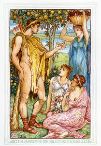 Herkules a nymfy od Walter Crane