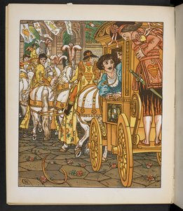 Ilustrace pro žabího prince. od Walter Crane