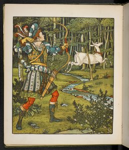 Ilustrace k příběhu, Hind in the wood. od Walter Crane