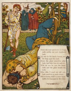Jack a stonek fazole (barva litho) od Walter Crane