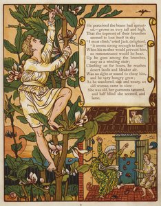 Jack a stonek fazole (barva litho) od Walter Crane