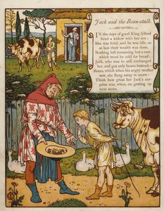 Jack a stonek fazole (barva litho) od Walter Crane