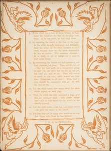 Metoda výuky zlatého základu. Květinové hranice s andělíčky. od Walter Crane