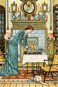 Komnata mé paní, předloha k „The House Beautiful“ od Clarence Cooka, vydaná v New Yorku, 1881 od Walter Crane
