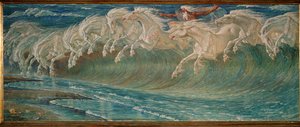 Neptunovi koně (olej na plátně) od Walter Crane