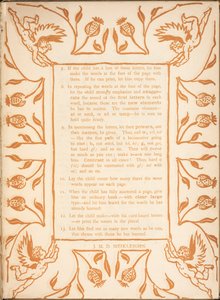 Návod na čtení pro dítě. Květinový okraj s andělíčky. od Walter Crane