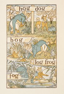 Rýmovaná slova končící na písmeno G. The Golden primer. od Walter Crane