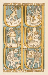 Rýmovaná slova končící na písmeno P. Pro ilustraci použití písmene U. Zlatý základ. od Walter Crane