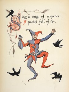Zpívej píseň o šesti pencích, kapsa plná žita. od Walter Crane