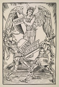 Socialismus, liberalismus a toryismus, z Cartoons for the Cause od Walter Crane
