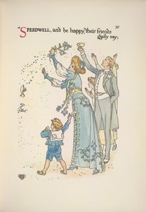 Speedwell. Svatební hosté házení konfety od Walter Crane