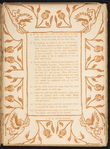Text s květinovým řádem. Zlatý základ. od Walter Crane